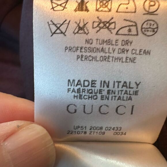 GUCCI purple midi dress with pleats- size 44 - Picture 6 of 16